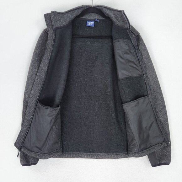 Reebok Jacket Mens Medium Gray Full Zip Outdoor Casual Classic Staple Basic - Picture 8 of 12